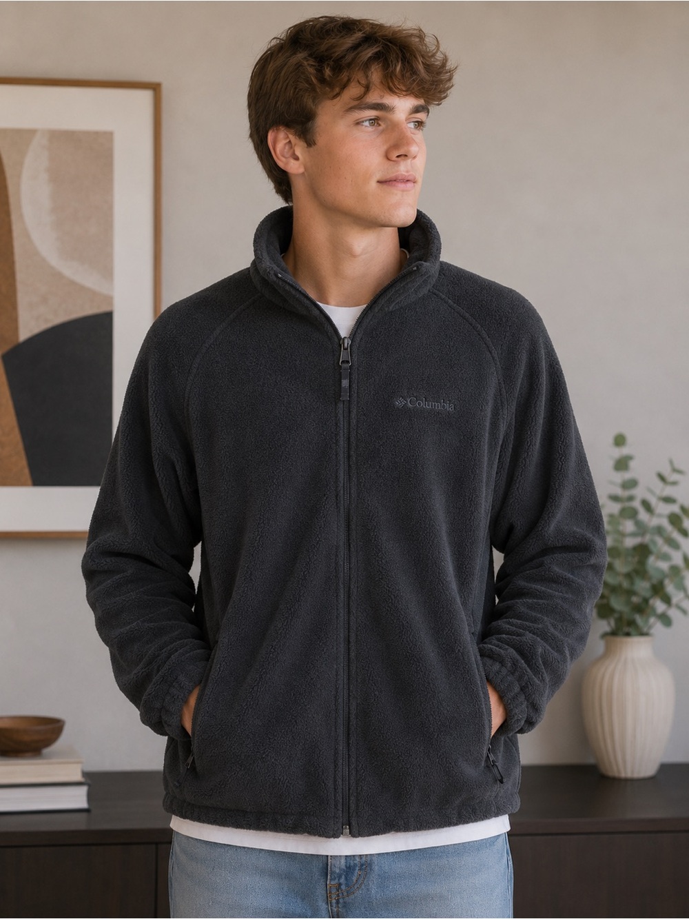 Columbia Black Fleece Full-Zip Jacket